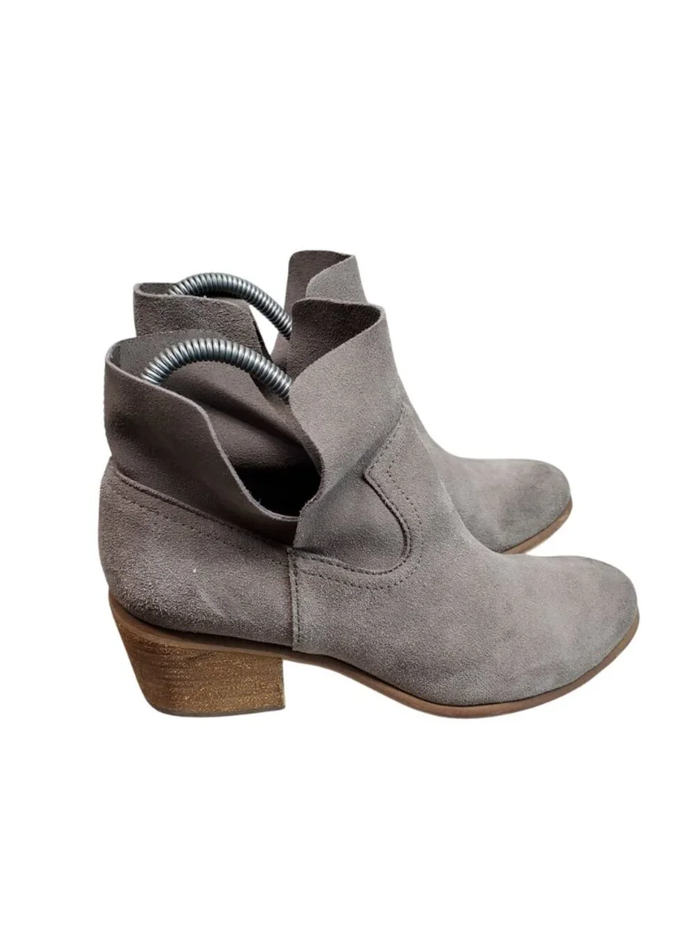BP Shoes Womens Size 7 Brice Gray Suede Ankle Booties *Read*